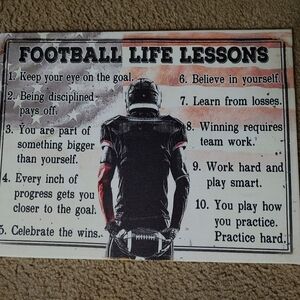 Football Life Lessons Canvas Wall Art